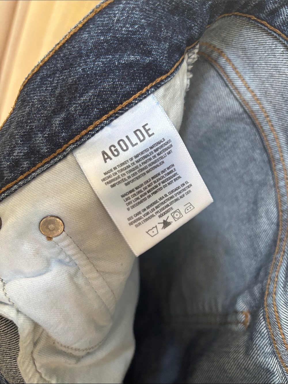 Agolde wide leg raw hem jeans - Picture 4 of 12